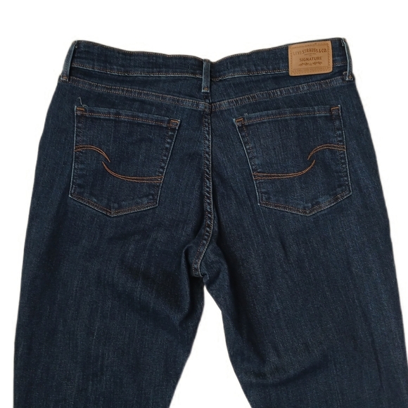 Signature by Levi Strauss Dark Blue Flare Jeans - Picture 3 of 6